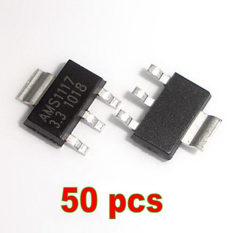 50 pcs AMS1117 LM1117 1117 3.3V 1A Voltage Regulator