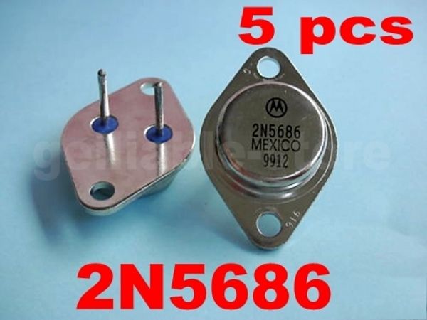 5 pcs Hight Power Transistor 2N5686 BY MOT TO-3 New 5 pcs Hight Power Transistor 2N5686 BY MOT TO-3 New