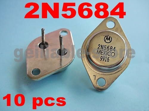 10 pcs Hight Power Transistor 2N5684 BY MOT TO-3 New 10 pcs Hight Power Transistor 2N5684 BY MOT TO-3 New