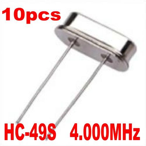 10 pcs 4MHz 4.000 MHz 4M Hz Crystal Oscillator HC-49S