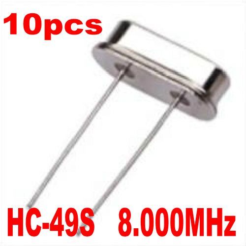 10 pcs 8.000MHZ 8 MHZ 8M HZ Crystal Oscillator HC-49S