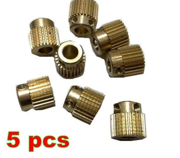 5 pcs Print Extrusion Head Special Gear 5mm for 3D Printer RepRa