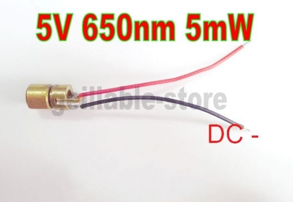 20 pcs mini 650nm 5mW 5V Laser Dot Diode Module Head New