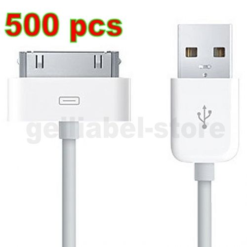 500 pcs USB Power Data Sync Charger Cable for Apple iPhone 3 3GS