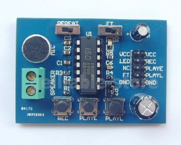 New ISD1820 Voice Board Sound Recording on-board Microphone Play