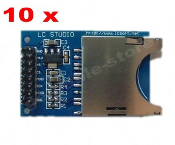 10 X SD Card Module Slot Socket Reader for Arduino ARM MCU New